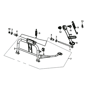Cavalletto centrale - Cavalletto laterale - Leva kick starterSym Symphony ST 125i 4T Euro 4