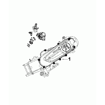 Blocco motore completo  Peugeot Django 50 4T AC Euro 4