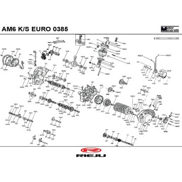Ricambi del blocco motore Rieju Tango 50 2T LC blu 2008