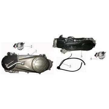 Blocco motore completo China Touring blu