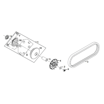 Movable drive face assy Sym ADX 125i ABS+ TCS E5 2023