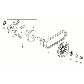 Variatore - Cinghia trapezoidale Sym Fiddle IV 50 Euro 5