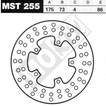 Disco freno Gilera CE Lucas-MST255