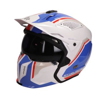 Casco MT Streetfighter SV Twin bianco/blu/rosso