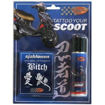 Bomboletta spray (Tattoo your scooter) Naughty High Gloss White 50ml Motip