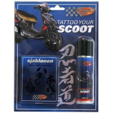 Bomboletta spray (Tattoo your scooter) Tribe black 50ml Motip