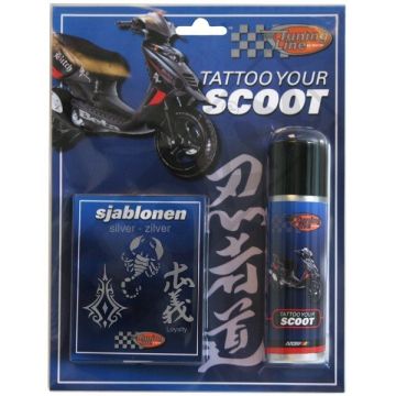 Bomboletta spray (Tattoo your scooter) Tribe silver 50ml Motip
