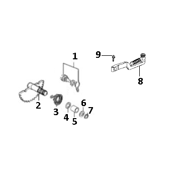 Ricambi Kickstarter GY6 10/12 pollici Euro 4 2018 → da a d