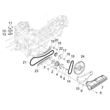 Pompa olio Piaggio MP3 300 ie LT Business - Sport (con e senza ABS) 2016-2018