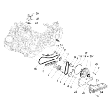 Pompa olio Vespa GTS 125 IE ABS Euro 4 2019