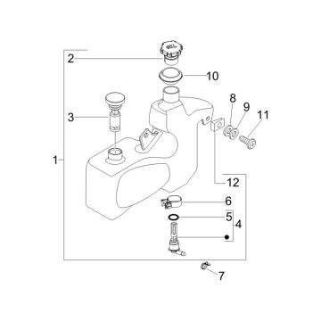 Serbatoio olio 2 tempi Vespa LXV 50