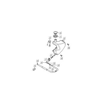 Serbatoio olio Kymco Super9 2 tempi nuovo modello argento