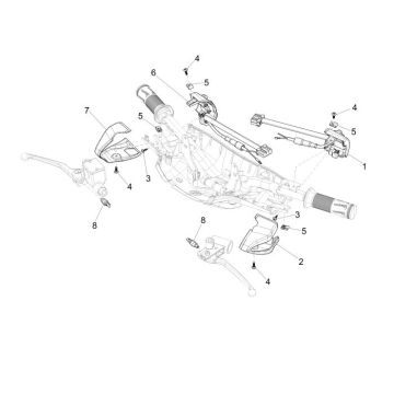 Comandi al manubrio Vespa Primavera 50 4T 4V AC