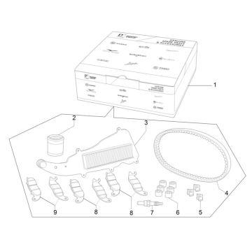 Kit di manutenzione Piaggio MP3 300 HPE/300 HPE Sport ABS Euro 5 2020-2022