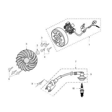 Accensione - Statore - Volano Peugeot Ludix one 2 tempi