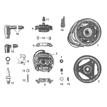 Accensione - Statore - Volano Zundapp C50 Sport 517-21L0