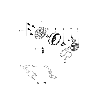 Accensione - Statore - Volano - Bobina - Candela Peugeot Speedfight 4 50 4T AC nero