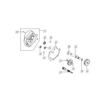 Denti - Cambio Kymco Agility 12' 4 tempi nero