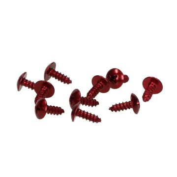 Set Parker 4,0x12mm alluminio rosso 10 pezzi