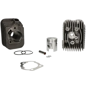 Cilindro con testata -Polini 63 cc Sport diametro 43mm- Piaggio Ciao/Bravo/Boxer (spinotto = diametro 10mm) largo 140.0065/10