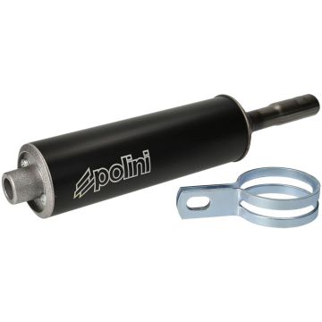 Silenziatore posteriore Vespa Ciao/Citta/Si 16mm alluminio nero Polini 218.0015