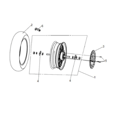 Ruota posteriore Sym E-Fiddle
