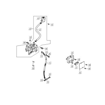 Cilindro freno Kymco Maxxer 90 Black