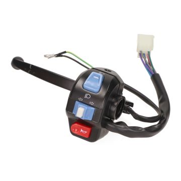 Leva freno con interruttore della luce sinistra nera China/Retro GY6 completa (filettatura destra)