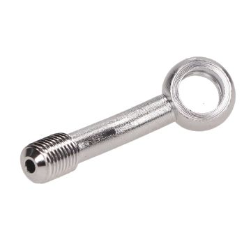 Raccordo per tubo freno universale piegato cromato diametro 10mm/filettatura M10x 1,25 25 gradi Supertec