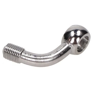Raccordo per tubo freno universale angolato cromato diametro 10mm/filettatura M10x 1,25 90 gradi Supertec