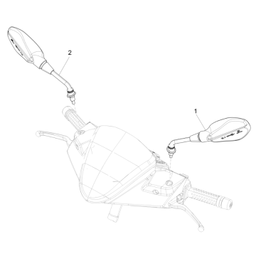 Specchietti retrovisori Piaggio NRG Power 50 2 tempi LC Euro 4