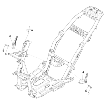 Telaio Piaggio NRG Power 50 2 tempi LC Euro 4