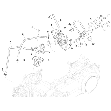 Carburatore Piaggio NRG Power 50 2 tempi LC Euro 4