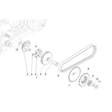 Variatore Piaggio NRG Power LC Euro 4