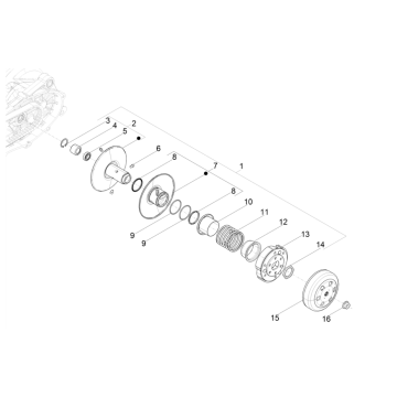 Frizione Piaggio NRG power LC Euro 4