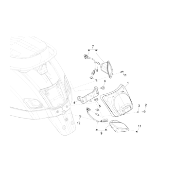 Luce posteriore - Indicatori posteriori Vespa GTS 300 Super HPE 4V IE ABS Euro 5 2020-2022