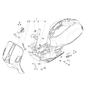 Telaio Vespa GTS 300 Super HPE 4V IE ABS Euro 5 2020-2022