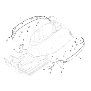 Parabrezza per moto - spoiler Vespa GTS 300 Super HPE 4V IE ABS Euro 5 2020-2022