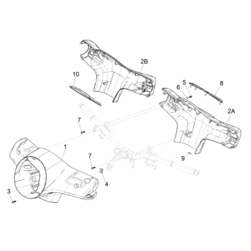 Coprimanubrio Vespa GTS 300 Super HPE 4V ie ABS Euro 5 2020-2022