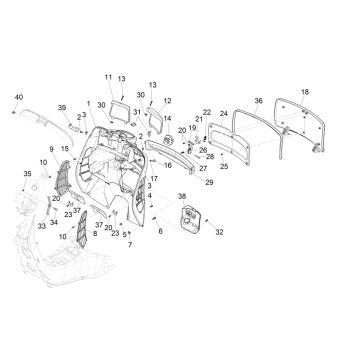 Controscudo Vespa GTS 300 Super HPE 4V ie ABS Euro 5 2020-2022