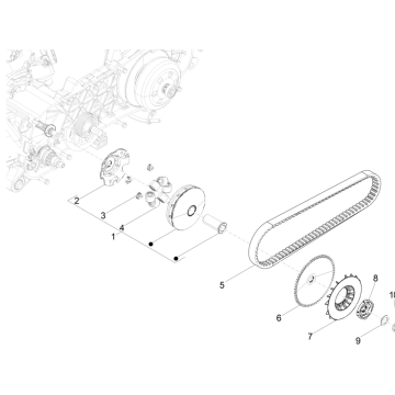 Variatore a cinghia trapezoidale Piaggio Typhoon 50 2 tempi Euro 4 2018-2020