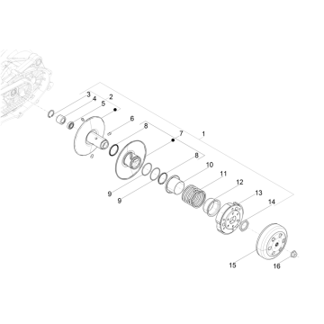 Frizione Piaggio Typhoon 50 2 tempi Euro 4 2018-2020