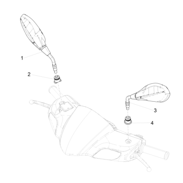 Specchietti Piaggio Typhoon 50 2 tempi Euro 4 2018-2020