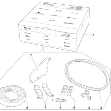 Pacchetto manutenzione Piaggio Typhoon 50 2 tempi Euro 4 2018-2020