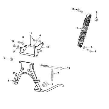 Ammortizzatore - Cavalletto centrale Peugeot Speedfight 2 50 2 tempi AC Euro2