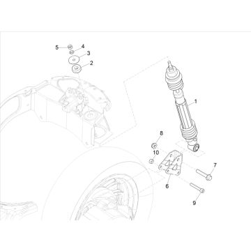 Ammortizzatore Vespa Elettrica 25km/h 2021-2023