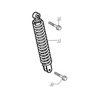 Ammortizzatore Kymco Yup 50 2 tempi AC argento