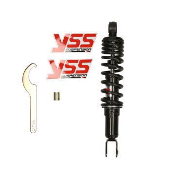Ammortizzatore posteriore -YSS Pro-X/300 mm/con TÜV/ABE SR50 1994-2001/Sonic/Rally/Scarabeo 50 1993-2006/Cobra/Top Boy/Dink/Sniper/Super 9/ZX/Heroism/SV50 -125/REX/Why/Flipper/V-clic molla nera