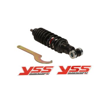 Ammortizzatore anteriore -YSS Pro-X/195 mm/con TÜV/ABE- Vespa V50/Primavera 125/ET3/SS Supersprint 1963-1984/Classic 50N/ET3 1965-1990 - molla nera
