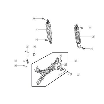 Ammortizzatore Agility 16+ 200i blu chiaro metallizzato opaco
